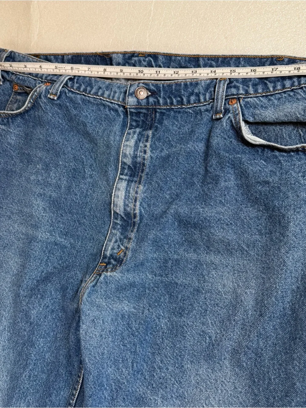 Vintage Levis 517 Bootcut Jeans Mens 40x28 (tag 42x32) USA Orange Tab Blue Note